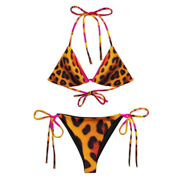 leopard string bikini