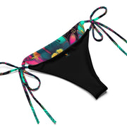 Neon Flowers string bikini