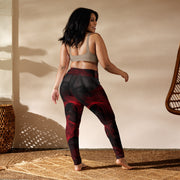 "Captivating Smoke Red and Black Leggings for Unmatched Style"