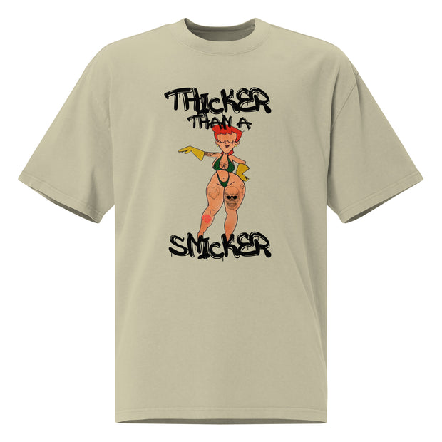 Oversized faded "Thicker" t-shirt