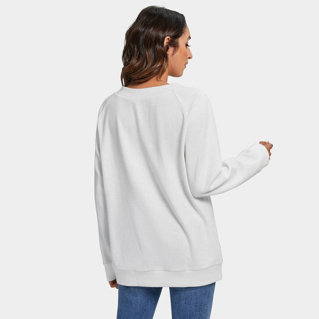 "Aphrodite Potions Love Potion V-Neck Sweater: Embrace Enchanting Style White"