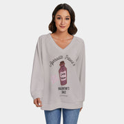 "Aphrodite Potions Love Potion V-Neck Sweater: Embrace Enchanting Style Grey"