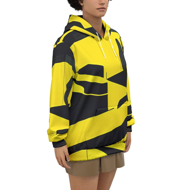 "Streetwear Elegance: Black & Yellow Hoodie for Hoodie Aficionados"