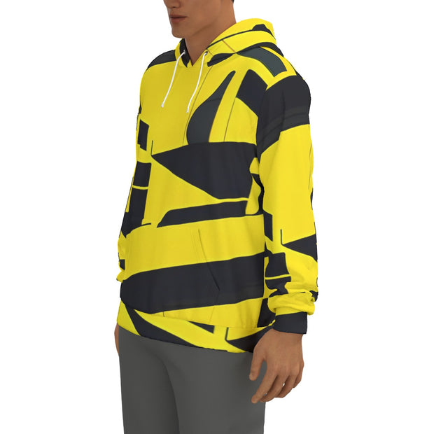 "Streetwear Elegance: Black & Yellow Hoodie for Hoodie Aficionados"