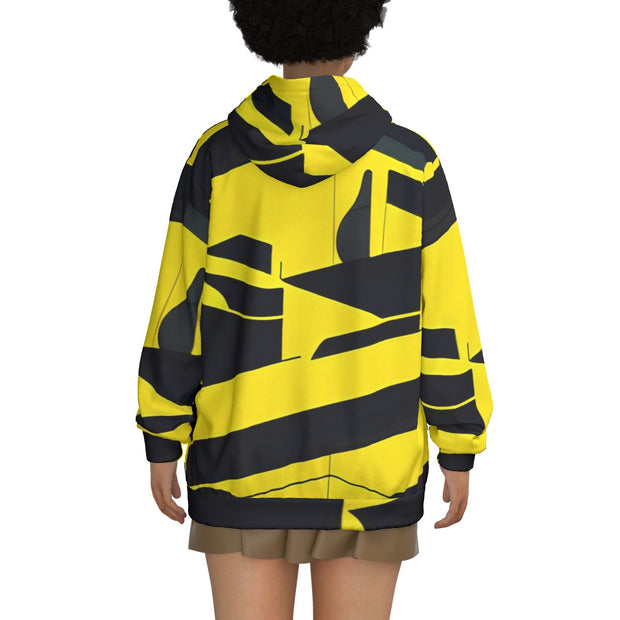 "Streetwear Elegance: Black & Yellow Hoodie for Hoodie Aficionados"