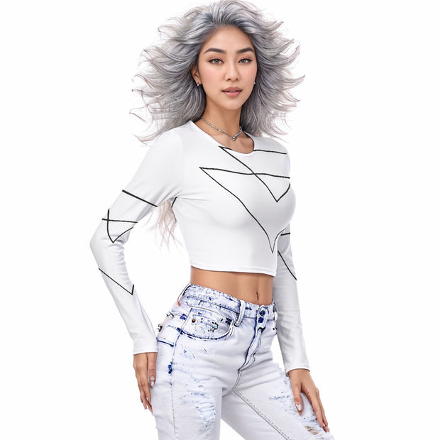 Women's Round Neck Crop Top T-Shirt