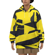 "Streetwear Elegance: Black & Yellow Hoodie for Hoodie Aficionados"