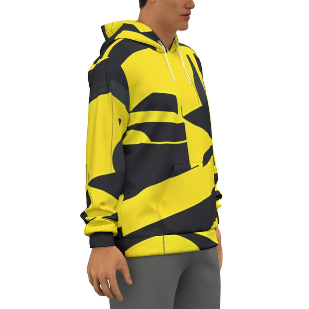 "Streetwear Elegance: Black & Yellow Hoodie for Hoodie Aficionados"