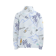 All-Over Print Men's Half  Button Hoodie