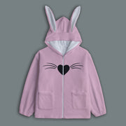 "Plush Bunny Dreams Hoodie: Embrace Cozy Elegance with Bunny Charm"